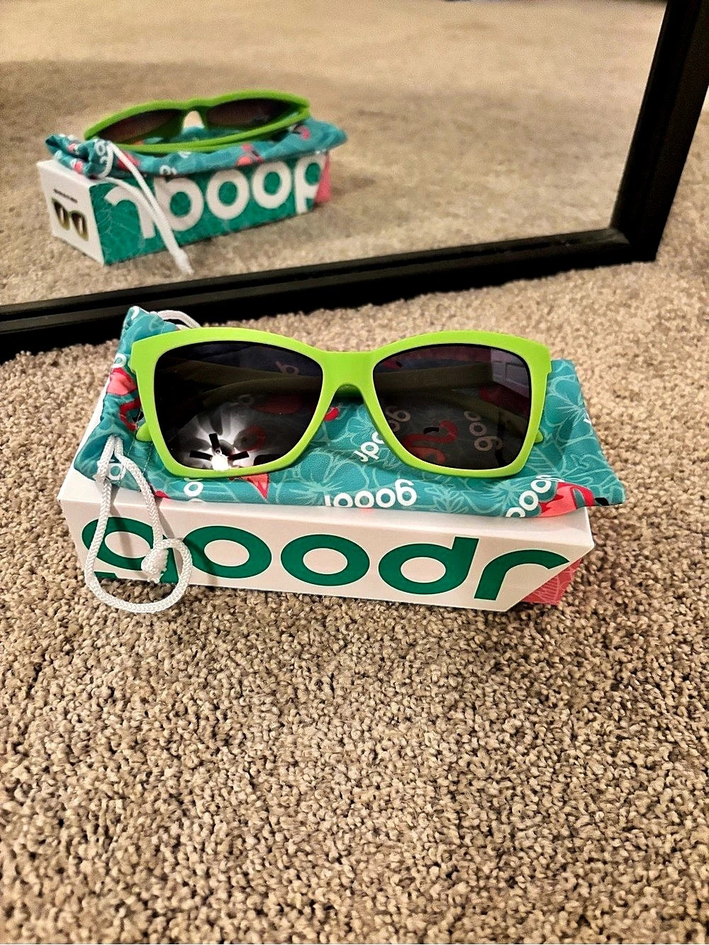 Goodr Pop G Sunglasses - Born to Be Envied Green & Black Sunglasses